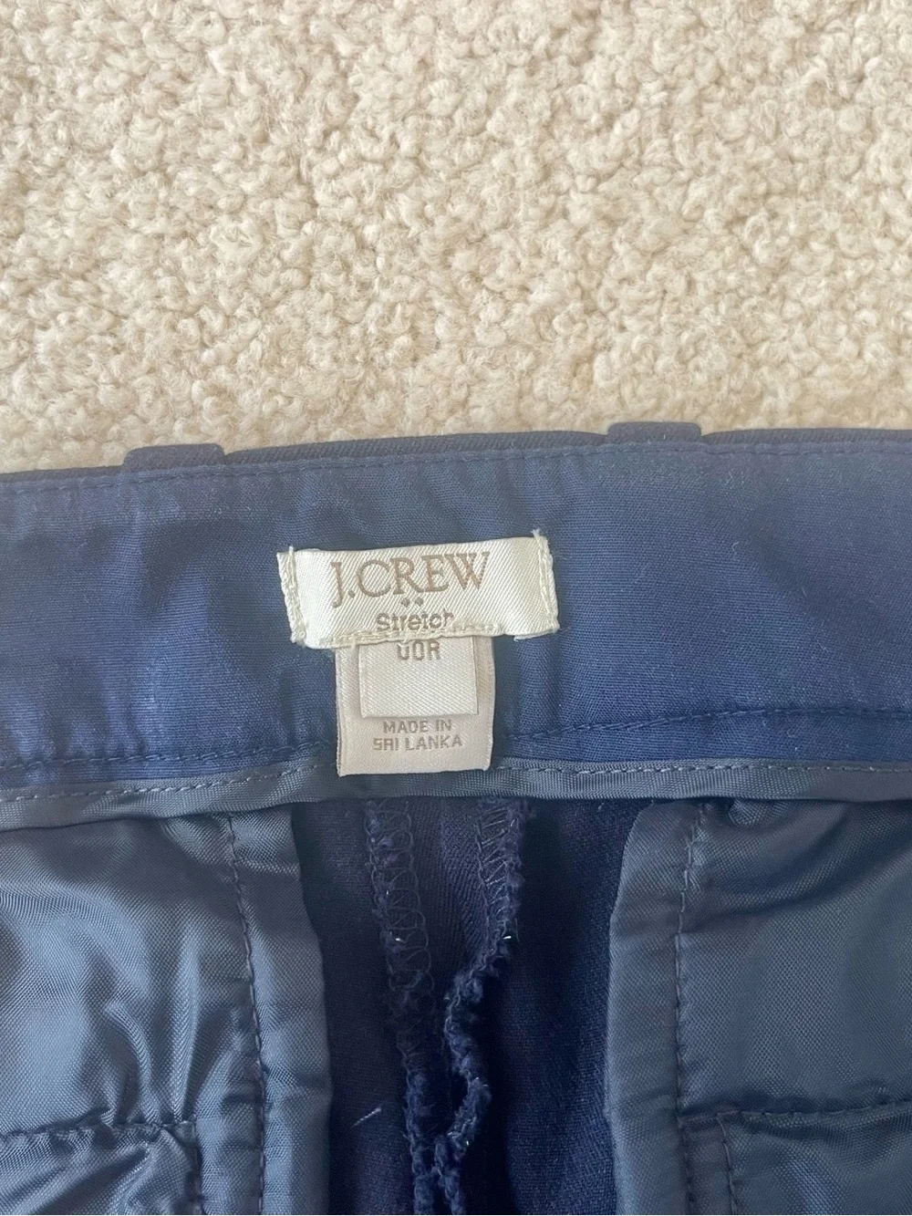 J. Crew Straight Leg Ankle Pants in Blue Navy